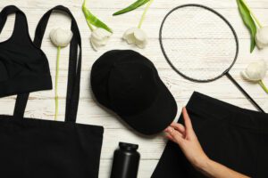 sports accessories with spring flowers on a light 2025 03 26 14 54 25 utc