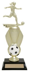 Virtuoso Cup/Riser 2" Holder soccer trophy in gold finish, Edmonton, AB