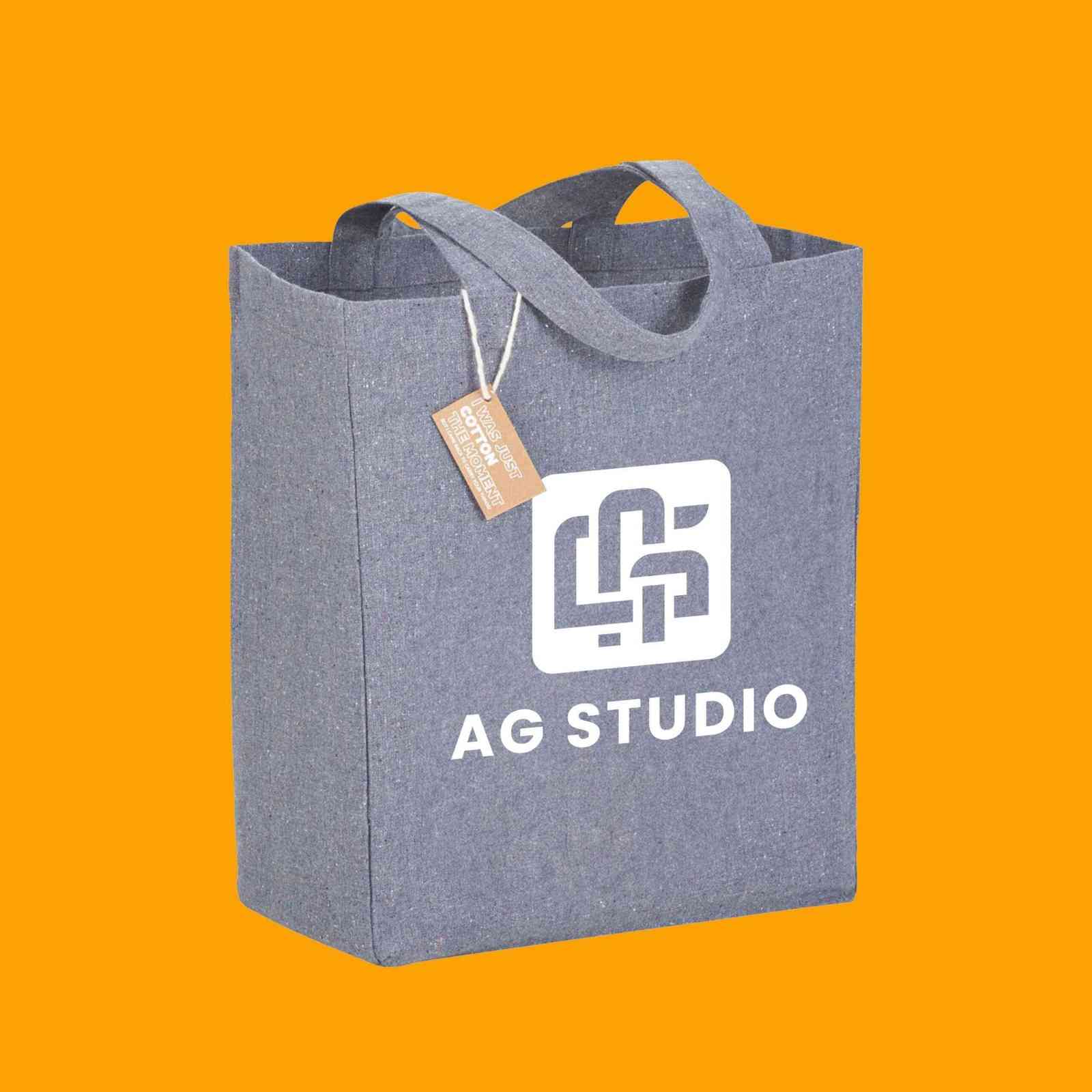 Custom branded reusable tote bag with logo print for promotional marketing in Alberta, CA