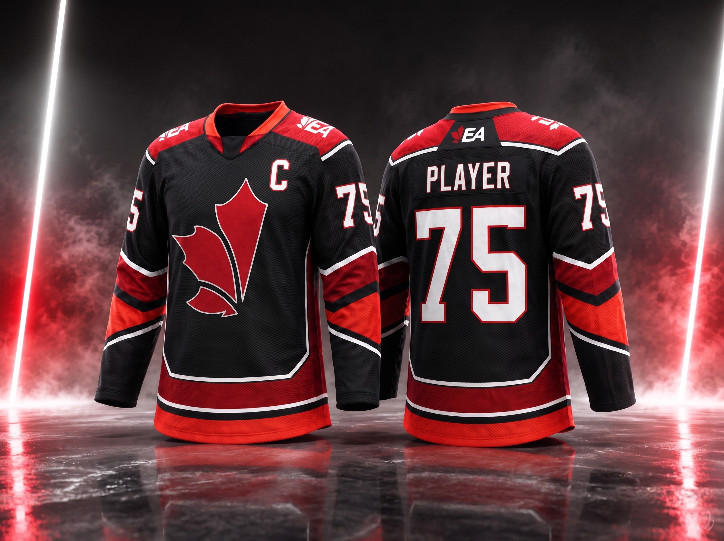 Custom Hockey and Ringette Jersey Concept Designs Mockup